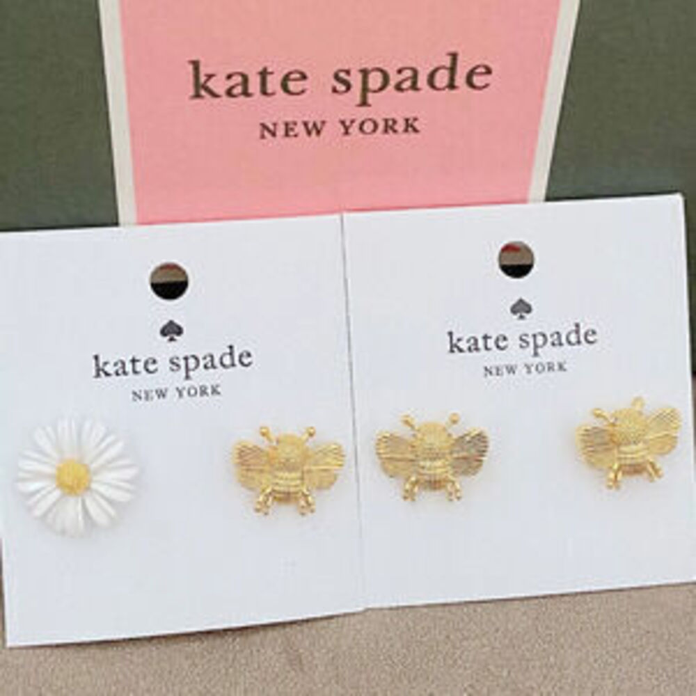 kate spade Trendy Country Bee Daisy Metal Earrings